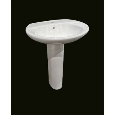 Bathroom Wash Basin Ceramic White Wash hand basin with pedestal basin promotion