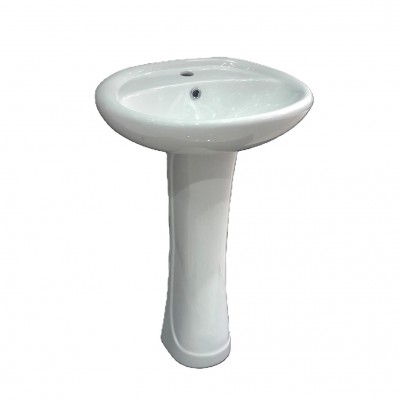 hot sale Hand Wash Basin Ceramic Sanitary Ware basin with pedestal white basin