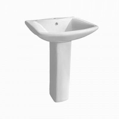 Factory direct selling unique hand square wash basin with pedestal